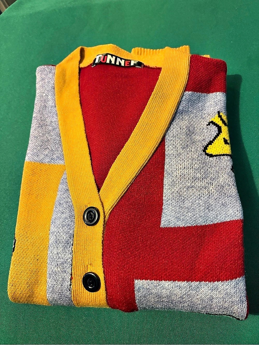Peanuts Snoopy cardigan in Red & Yellow - Picture 8 of 8